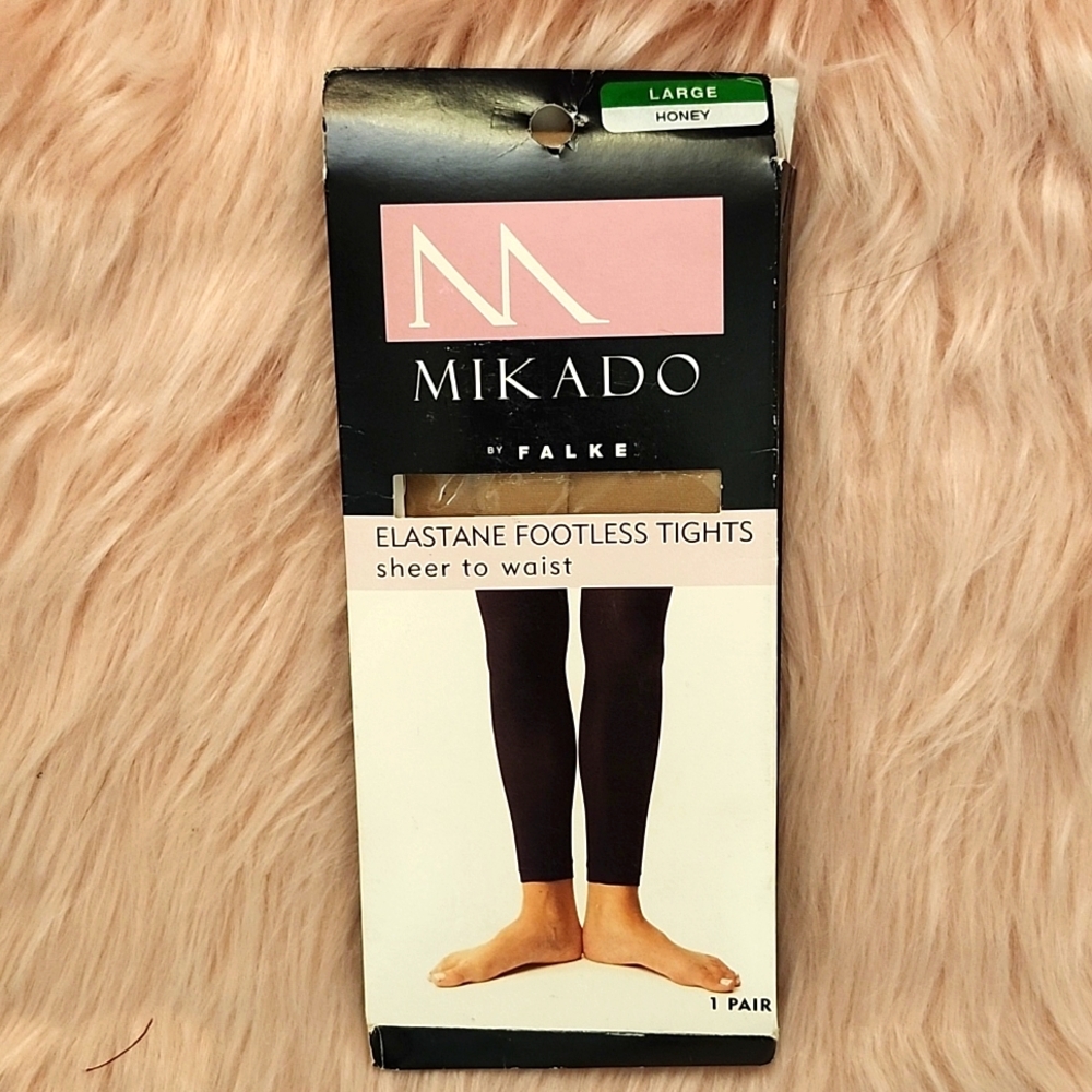 Brand New MIKADO ELASTANE FOOTLESS TIGHTS-L